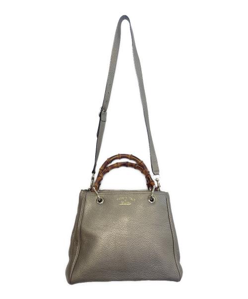 GUCCI（グッチ）GUCCI (グッチ) ハンドバッグ ベージュ×ブラウンの古着・服飾アイテム