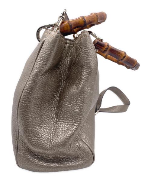 GUCCI（グッチ）GUCCI (グッチ) ハンドバッグ ベージュ×ブラウンの古着・服飾アイテム