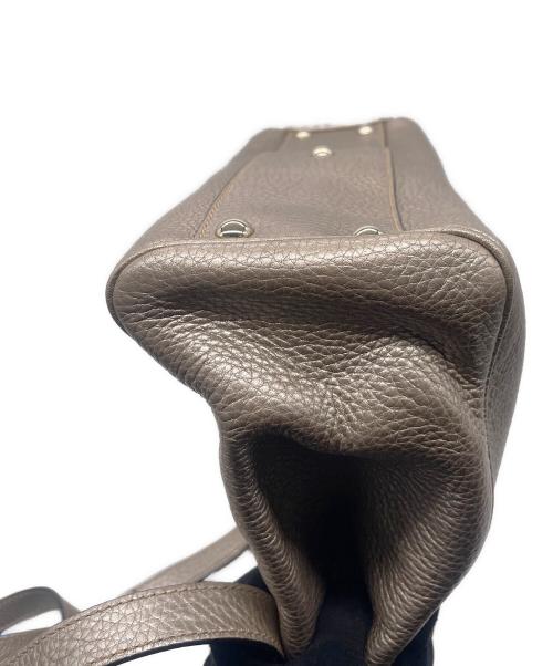 GUCCI（グッチ）GUCCI (グッチ) ハンドバッグ ベージュ×ブラウンの古着・服飾アイテム