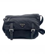 PRADAプラダ）の古着「ナイロンメッセンジャーバッグ」｜ブラック