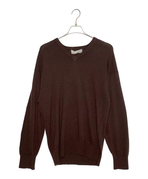 COMME des GARCONS HOMME（コムデギャルソン オム）COMME des GARCONS HOMME (コムデギャルソン オム) COMME des GARCONS HOMME コムデギャルソン オム 80年代 Vネック ニット セーター ブラウン サイズ:不明の古着・服飾アイテム
