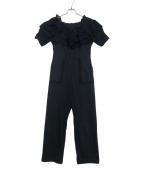 SEVEN TEN by MIHO KAWAHITOセブン テン バイ ミホ カワヒト）の古着「コットンレースオールインワン」｜ブラック