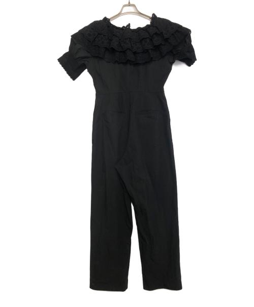 SEVEN TEN by MIHO KAWAHITO（セブン テン バイ ミホ カワヒト）SEVEN TEN by MIHO KAWAHITO (セブン テン バイ ミホ カワヒト) コットンレースオールインワン ブラック サイズ:Mの古着・服飾アイテム