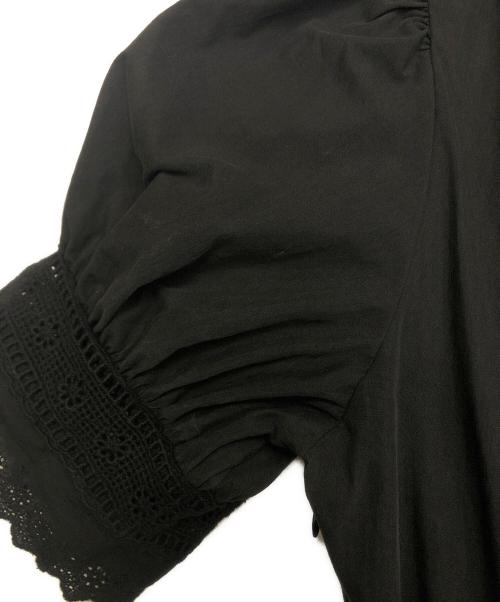 SEVEN TEN by MIHO KAWAHITO（セブン テン バイ ミホ カワヒト）SEVEN TEN by MIHO KAWAHITO (セブン テン バイ ミホ カワヒト) コットンレースオールインワン ブラック サイズ:Mの古着・服飾アイテム