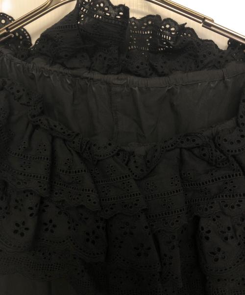 SEVEN TEN by MIHO KAWAHITO（セブン テン バイ ミホ カワヒト）SEVEN TEN by MIHO KAWAHITO (セブン テン バイ ミホ カワヒト) コットンレースオールインワン ブラック サイズ:Mの古着・服飾アイテム