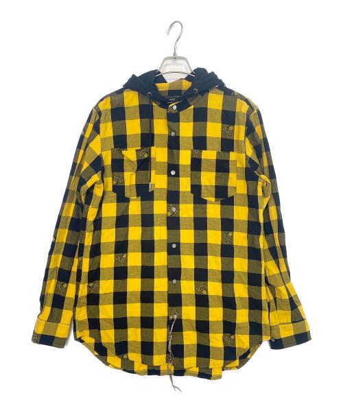 Mastermind JAPAN（マスターマインド ジャパン）Mastermind JAPAN (マスターマインド ジャパン) シャツパーカー イエロー×ブラック サイズ:Sの古着・服飾アイテム