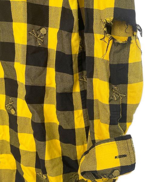 Mastermind JAPAN（マスターマインド ジャパン）Mastermind JAPAN (マスターマインド ジャパン) シャツパーカー イエロー×ブラック サイズ:Sの古着・服飾アイテム