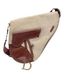 Christian Dior（クリスチャン ディオール）の古着「サドルバッグ」｜アイボリー×ブラウン