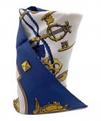 HERMESエルメス）の古着「シルクスカーフ」｜ネイビー×ホワイト