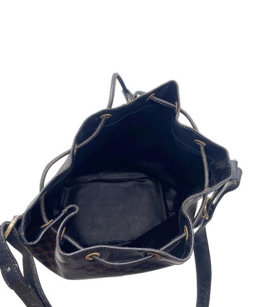 CELINE（セリーヌ）CELINE (セリーヌ) 巾着バッグ ブラック×ブラウンの古着・服飾アイテム