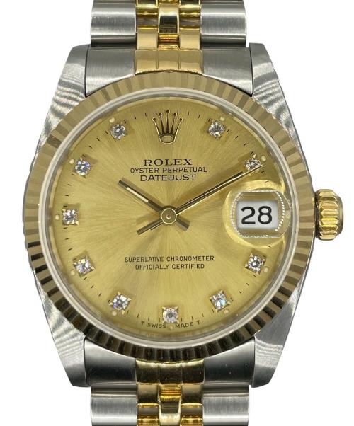 ROLEX（ロレックス）ROLEX (ロレックス) OYSTER PERPETUAL DATE JUST /オイスターパーペチュアル デイトジャスト /Ref.68273G/シャンパン文字盤 シャンパン サイズ:30.0mm/15.0cmの古着・服飾アイテム