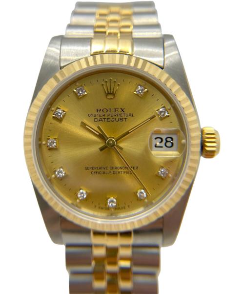 ROLEX（ロレックス）ROLEX (ロレックス) OYSTER PERPETUAL DATE JUST /オイスターパーペチュアル デイトジャスト /Ref.68273G/シャンパン文字盤 シャンパン サイズ:30.0mm/15.0cmの古着・服飾アイテム