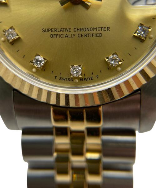 ROLEX（ロレックス）ROLEX (ロレックス) OYSTER PERPETUAL DATE JUST /オイスターパーペチュアル デイトジャスト /Ref.68273G/シャンパン文字盤 シャンパン サイズ:30.0mm/15.0cmの古着・服飾アイテム
