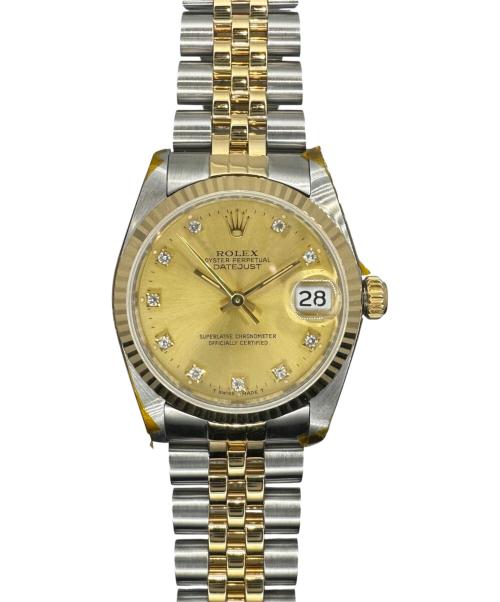 ROLEX（ロレックス）ROLEX (ロレックス) OYSTER PERPETUAL DATE JUST /オイスターパーペチュアル デイトジャスト /Ref.68273G/シャンパン文字盤 シャンパン サイズ:30.0mm/15.0cmの古着・服飾アイテム