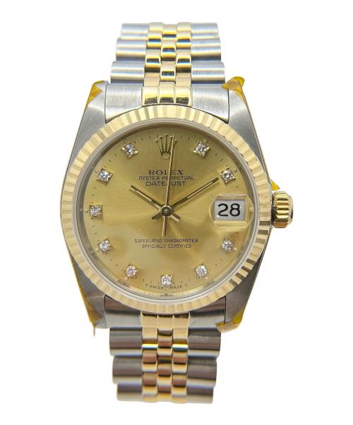 ROLEX（ロレックス）ROLEX (ロレックス) OYSTER PERPETUAL DATE JUST /オイスターパーペチュアル デイトジャスト /Ref.68273G/シャンパン文字盤 シャンパン サイズ:30.0mm/15.0cmの古着・服飾アイテム