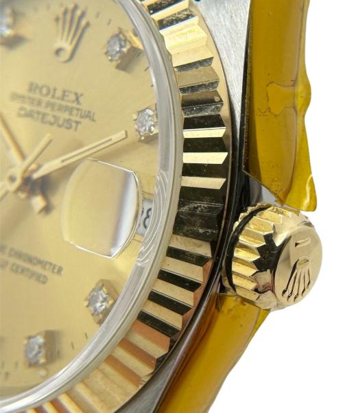 ROLEX（ロレックス）ROLEX (ロレックス) OYSTER PERPETUAL DATE JUST /オイスターパーペチュアル デイトジャスト /Ref.68273G/シャンパン文字盤 シャンパン サイズ:30.0mm/15.0cmの古着・服飾アイテム