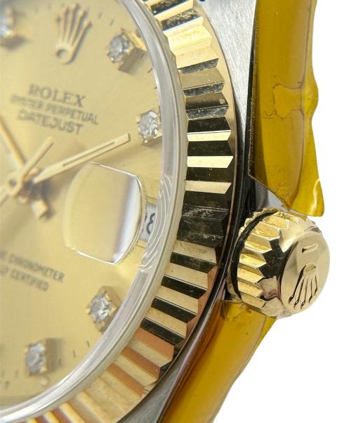 ROLEX（ロレックス）ROLEX (ロレックス) OYSTER PERPETUAL DATE JUST /オイスターパーペチュアル デイトジャスト /Ref.68273G/シャンパン文字盤 シャンパン サイズ:30.0mm/15.0cmの古着・服飾アイテム