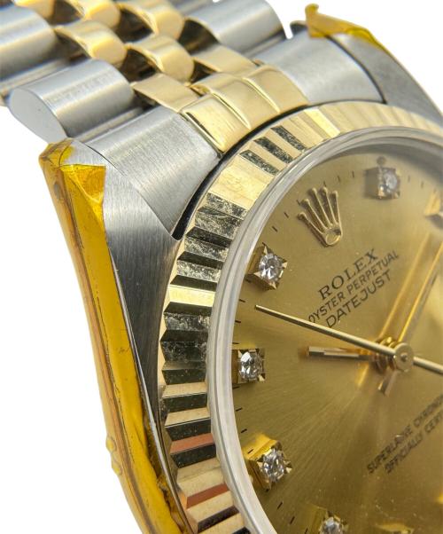 ROLEX（ロレックス）ROLEX (ロレックス) OYSTER PERPETUAL DATE JUST /オイスターパーペチュアル デイトジャスト /Ref.68273G/シャンパン文字盤 シャンパン サイズ:30.0mm/15.0cmの古着・服飾アイテム