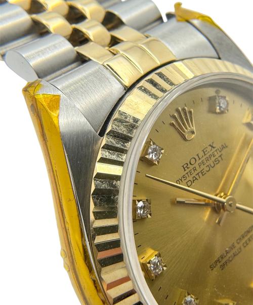 ROLEX（ロレックス）ROLEX (ロレックス) OYSTER PERPETUAL DATE JUST /オイスターパーペチュアル デイトジャスト /Ref.68273G/シャンパン文字盤 シャンパン サイズ:30.0mm/15.0cmの古着・服飾アイテム