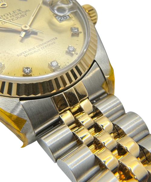 ROLEX（ロレックス）ROLEX (ロレックス) OYSTER PERPETUAL DATE JUST /オイスターパーペチュアル デイトジャスト /Ref.68273G/シャンパン文字盤 シャンパン サイズ:30.0mm/15.0cmの古着・服飾アイテム