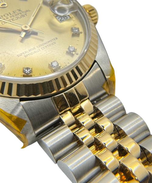 ROLEX（ロレックス）ROLEX (ロレックス) OYSTER PERPETUAL DATE JUST /オイスターパーペチュアル デイトジャスト /Ref.68273G/シャンパン文字盤 シャンパン サイズ:30.0mm/15.0cmの古着・服飾アイテム