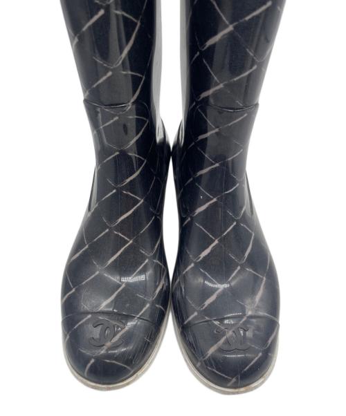CHANEL（シャネル）CHANEL (シャネル) レインブーツ ブラック サイズ:35の古着・服飾アイテム