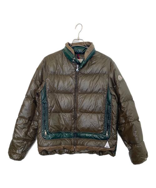 MONCLER（モンクレール）MONCLER (モンクレール) SHIPS (シップス) ダウンジャケット ブラウン×グリーン サイズ:1の古着・服飾アイテム