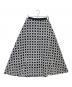 BALLSEY (ボールジィ) フラッフィーヤーンエンブロイダリー フレアスカート ホワイト×ブラック サイズ:36 未使用品：16000円