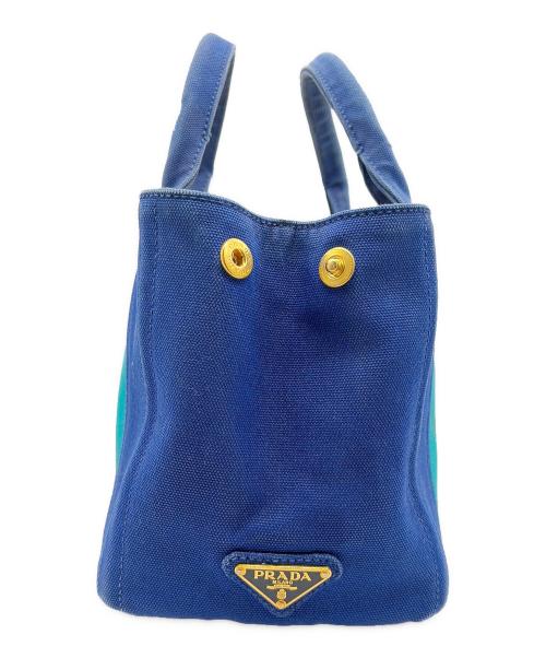 PRADA（プラダ）PRADA (プラダ) 2WAYショルダーバッグ ネイビー×グリーンの古着・服飾アイテム