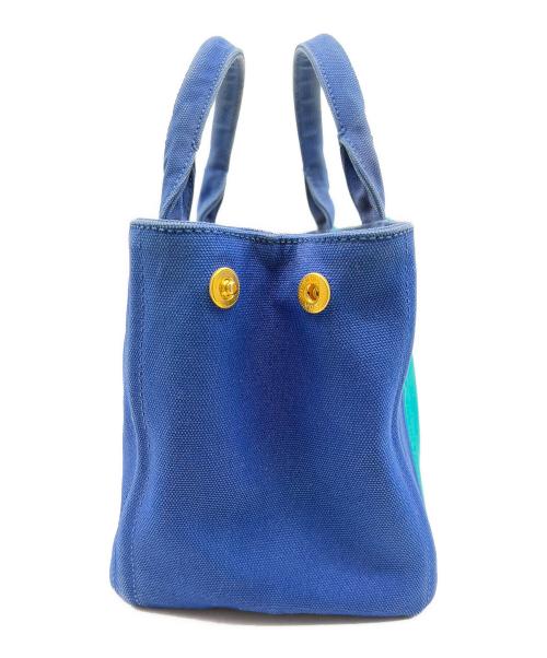 PRADA（プラダ）PRADA (プラダ) 2WAYショルダーバッグ ネイビー×グリーンの古着・服飾アイテム