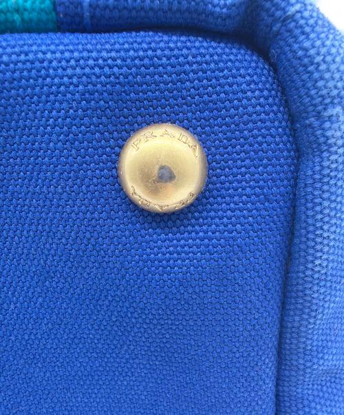 PRADA（プラダ）PRADA (プラダ) 2WAYショルダーバッグ ネイビー×グリーンの古着・服飾アイテム