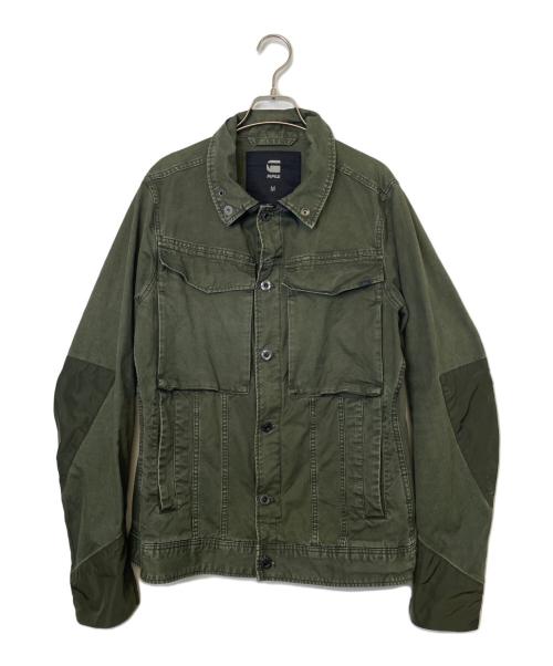 G-STAR RAW（ジースターロゥ）G-STAR RAW (ジースターロゥ) G-STAR RAW VODAM PM 3D SLIM JKT 立体裁断 ミリタリージャケット グリーン サイズ:Mの古着・服飾アイテム