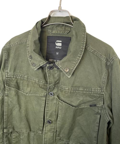 G-STAR RAW（ジースターロゥ）G-STAR RAW (ジースターロゥ) G-STAR RAW VODAM PM 3D SLIM JKT 立体裁断 ミリタリージャケット グリーン サイズ:Mの古着・服飾アイテム