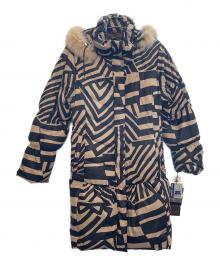 BALMAIN（バルマン）の古着「ダウンコート」｜ブラック×ベージュ