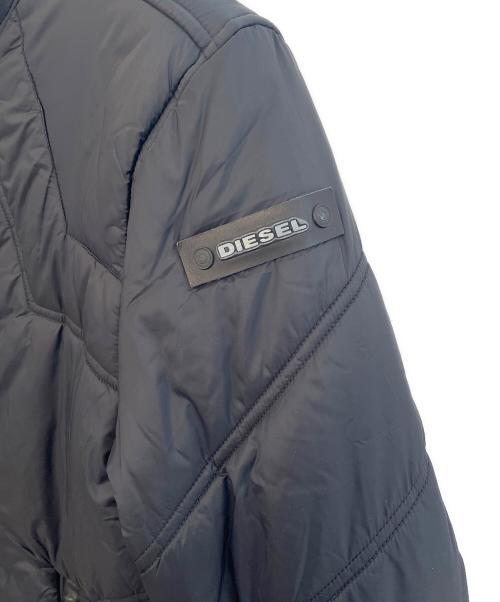 DIESEL（ディーゼル）DIESEL (ディーゼル) 中綿ライダースジャケット ブラック サイズ:M 未使用品の古着・服飾アイテム