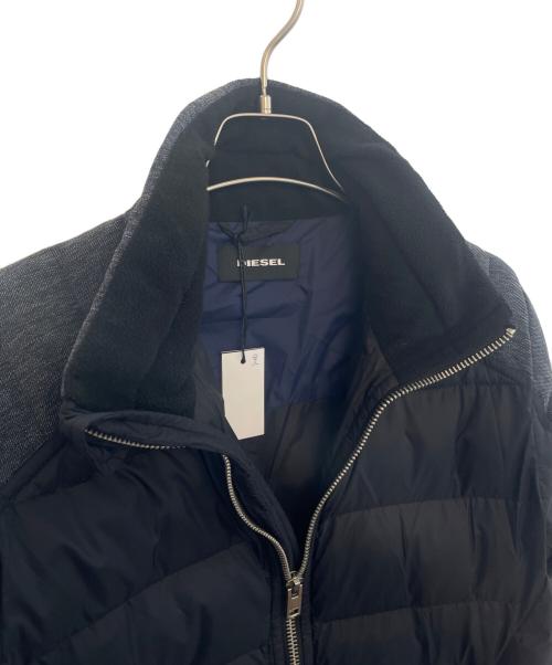 DIESEL（ディーゼル）DIESEL (ディーゼル) 切替キルティングジャケット グレー×ブラック サイズ:Mの古着・服飾アイテム