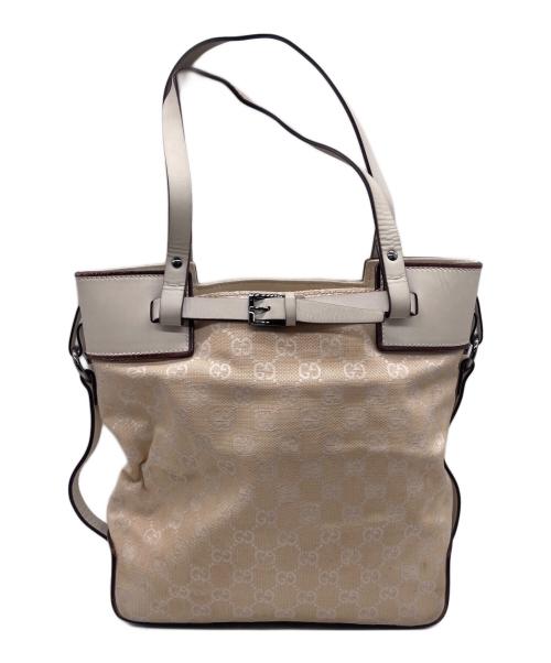 GUCCI（グッチ）GUCCI (グッチ) ショルダーバッグ ベージュ×ベージュの古着・服飾アイテム