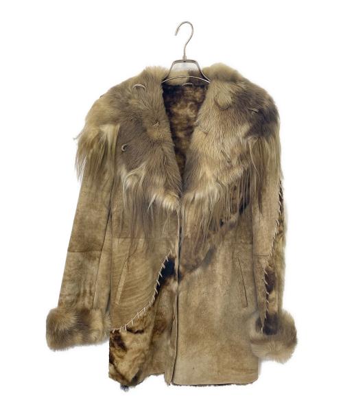 VIAVENETO（ヴィアヴェネト）VIAVENETO (ヴィアヴェネト) ムートンコート ベージュ サイズ:Lの古着・服飾アイテム