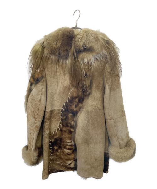 VIAVENETO（ヴィアヴェネト）VIAVENETO (ヴィアヴェネト) ムートンコート ベージュ サイズ:Lの古着・服飾アイテム