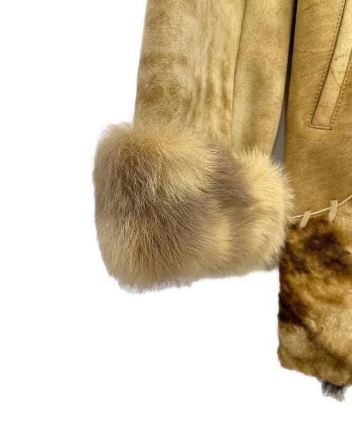 VIAVENETO（ヴィアヴェネト）VIAVENETO (ヴィアヴェネト) ムートンコート ベージュ サイズ:Lの古着・服飾アイテム