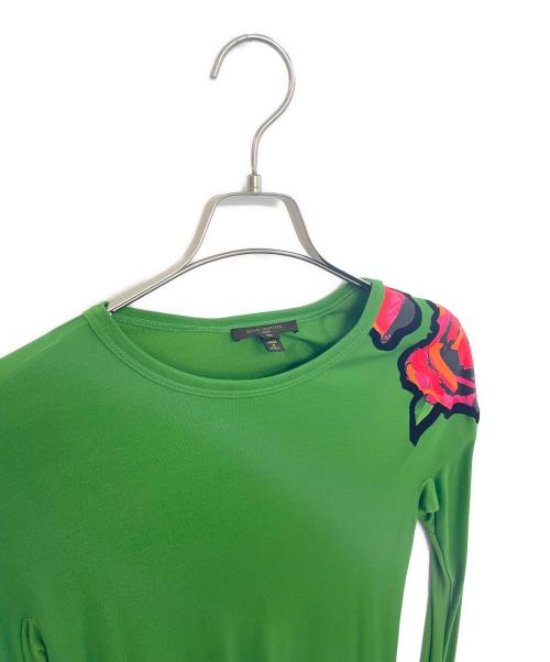 LOUIS VUITTON（ルイ ヴィトン）LOUIS VUITTON (ルイ ヴィトン) 長袖ワンピース グリーン サイズ:36の古着・服飾アイテム