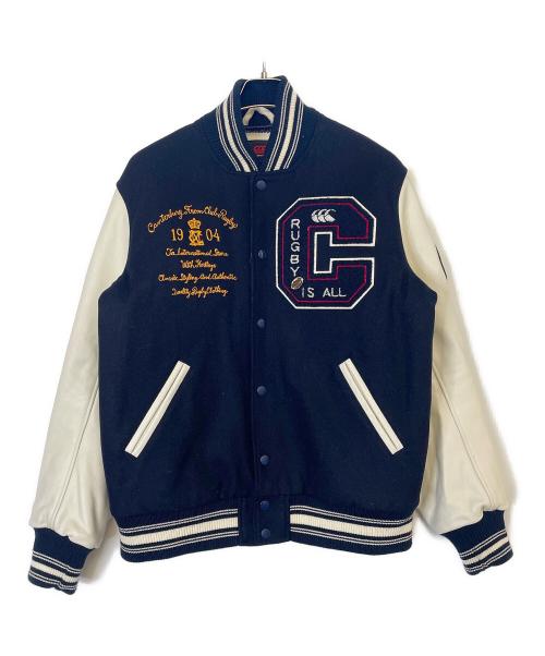 Canterbury（カンタベリー）Canterbury (カンタベリー) スタジャン ホワイト×ネイビー サイズ:Lの古着・服飾アイテム