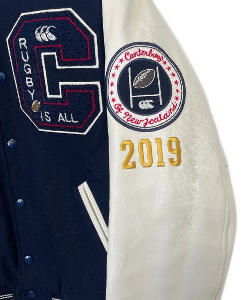 Canterbury（カンタベリー）Canterbury (カンタベリー) スタジャン ホワイト×ネイビー サイズ:Lの古着・服飾アイテム