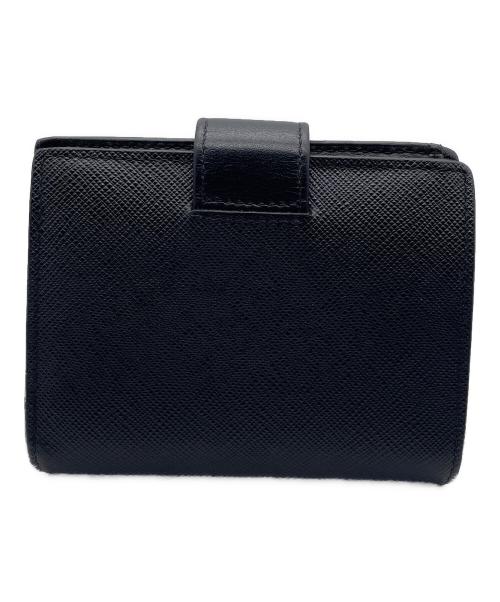 PRADA（プラダ）PRADA (プラダ) 2つ折り財布 ブラックの古着・服飾アイテム