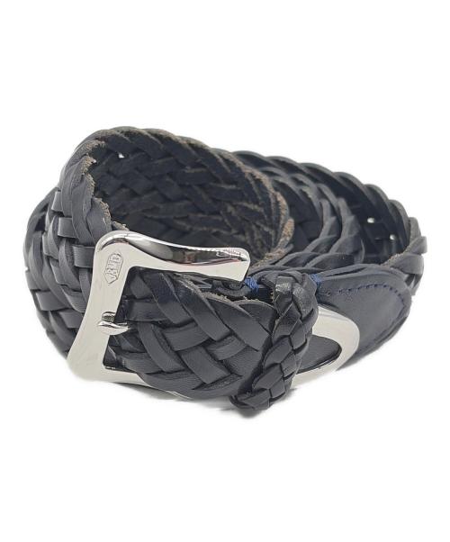 J&M DAVIDSON（ジェイ＆エム デヴィッドソン）J&M DAVIDSON (ジェイ＆エム デヴィッドソン) レザーメッシュベルト ブラックの古着・服飾アイテム