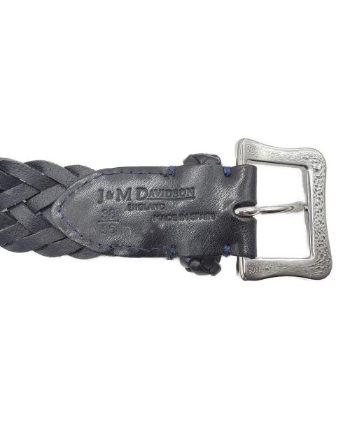 J&M DAVIDSON（ジェイ＆エム デヴィッドソン）J&M DAVIDSON (ジェイ＆エム デヴィッドソン) レザーメッシュベルト ブラックの古着・服飾アイテム