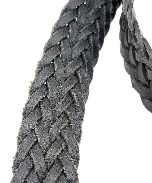 J&M DAVIDSON（ジェイ＆エム デヴィッドソン）J&M DAVIDSON (ジェイ＆エム デヴィッドソン) レザーメッシュベルト ブラックの古着・服飾アイテム