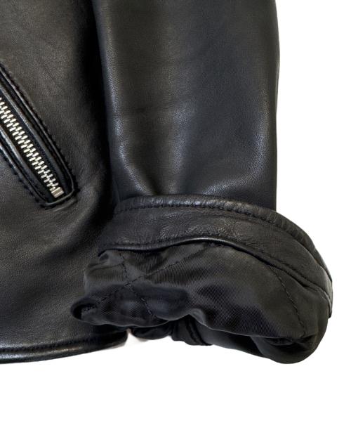 nano・universe（ナノ・ユニバース）nano・universe (ナノ・ユニバース) ダブルライダースジャケット ブラック サイズ:Ｍの古着・服飾アイテム