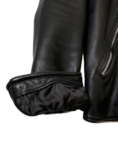 nano・universe（ナノ・ユニバース）nano・universe (ナノ・ユニバース) ダブルライダースジャケット ブラック サイズ:Ｍの古着・服飾アイテム