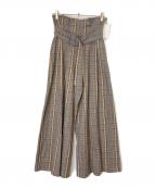 FRAY IDフレイ アイディー）の古着「ウールリネンパンツ」｜ブラウン